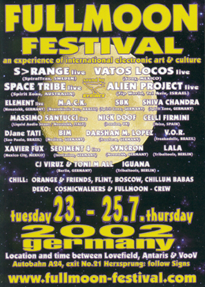 Flyer fullmoon festival 2002/07